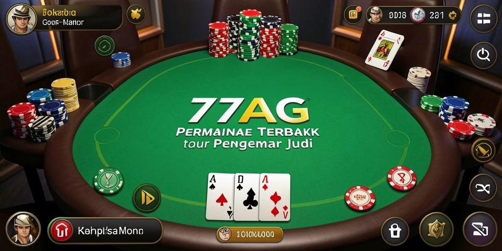 Gameplay poker yang seru dan interaktif di 77AG.