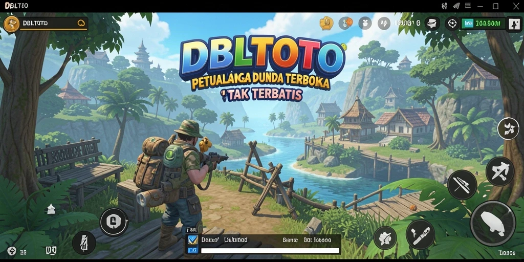 Tampilan gameplay DBLTOTO dalam petualangan dunia terbuka yang penuh eksplorasi.