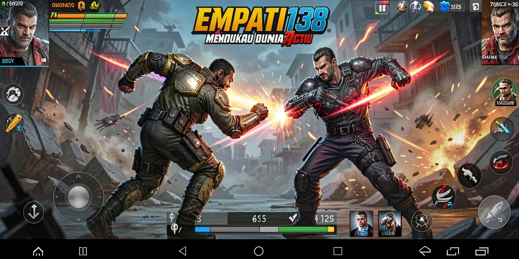 Gambaran gameplay seru EMPATI138 dengan aksi bertarung yang mendebarkan.