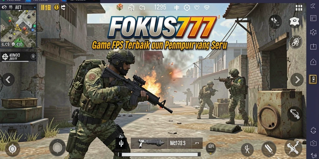 Gameplay FOKUS777 yang mendebarkan dalam aksi FPS.