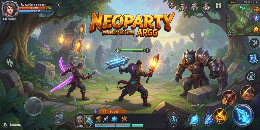 Tampilan gameplay seru dalam dunia ARPG NEOPARTY.