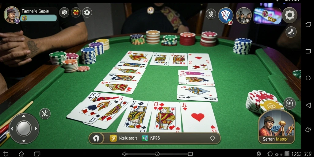 Tampilan screenshot menunjukkan gameplay Gaple yang menarik di RP66.