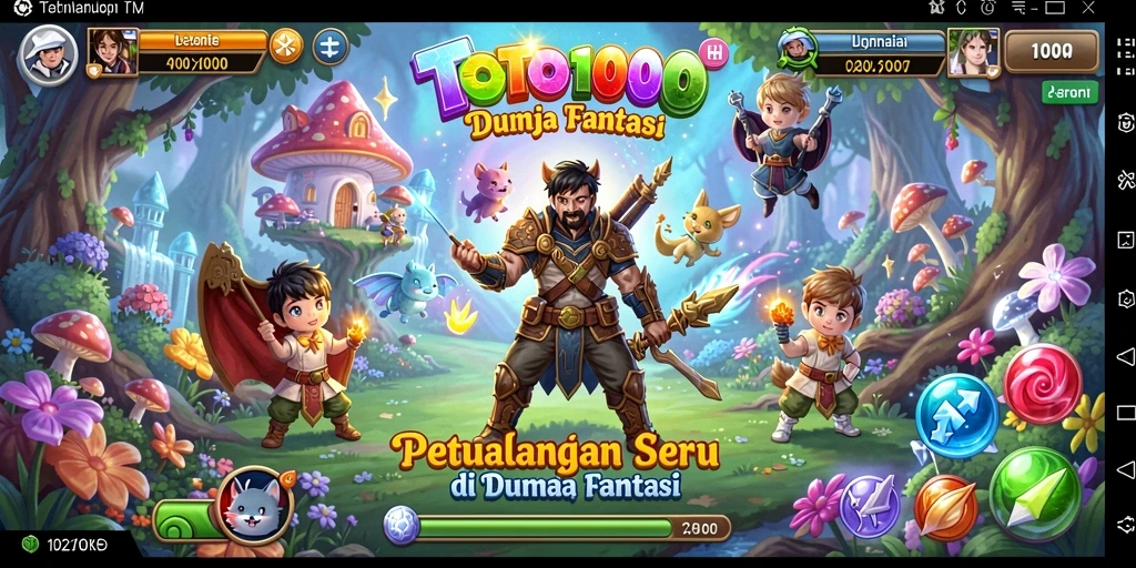 Screenshot TOTO1000 menampilkan karakter utama dalam misi petualangan ke dunia penuh eksplorasi.